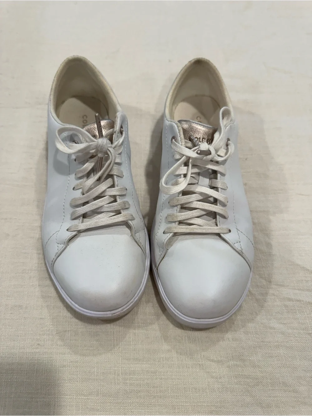 Cole Haan White Leather Women's Casual Sneakers - Sleek Everyday Comfort